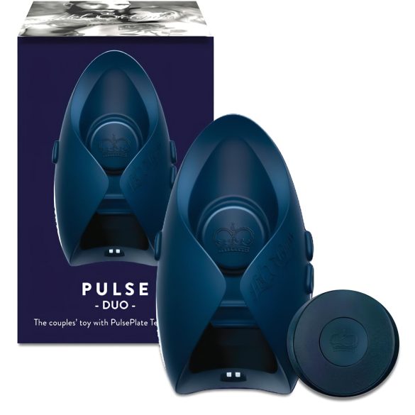 Pulse III Duo - акумулаторен мастурбатор и двоен вибратор (сив)