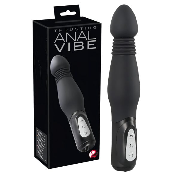 You2Toys - Anal Vibe - tласкащ анален вибратор (черен)