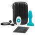 b-Vibe Rimming въртящ анален вибратор с перли (тюркоаз)