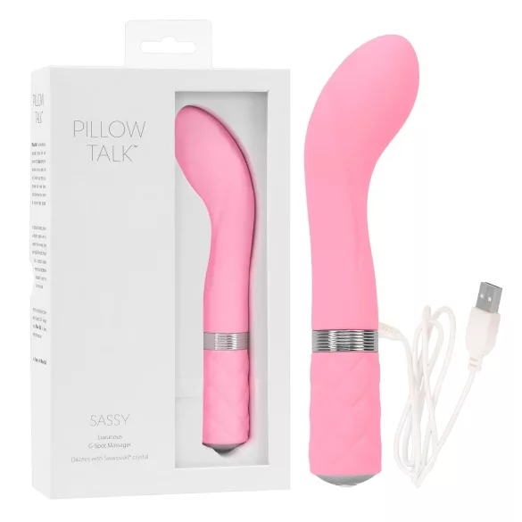 Pillow Talk Sassy - презареждаем G-точков вибратор (розов)