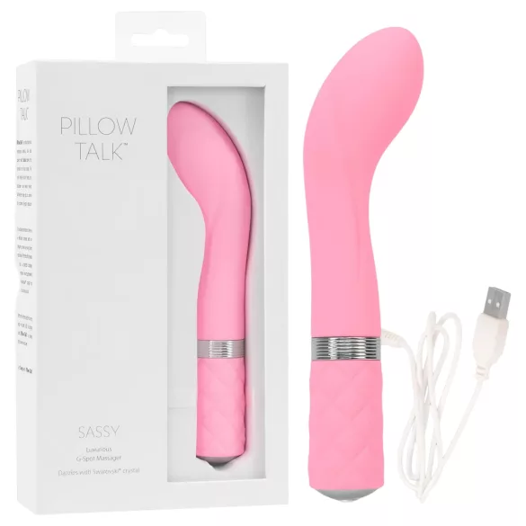 Pillow Talk Sassy - презареждаем G-точков вибратор (розов)