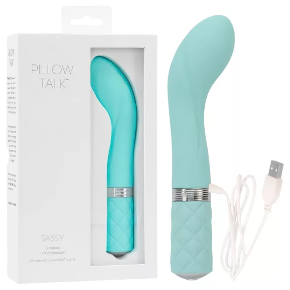Pillow Talk Sassy - вибратор за G-точка - акумулаторен - тюркоаз