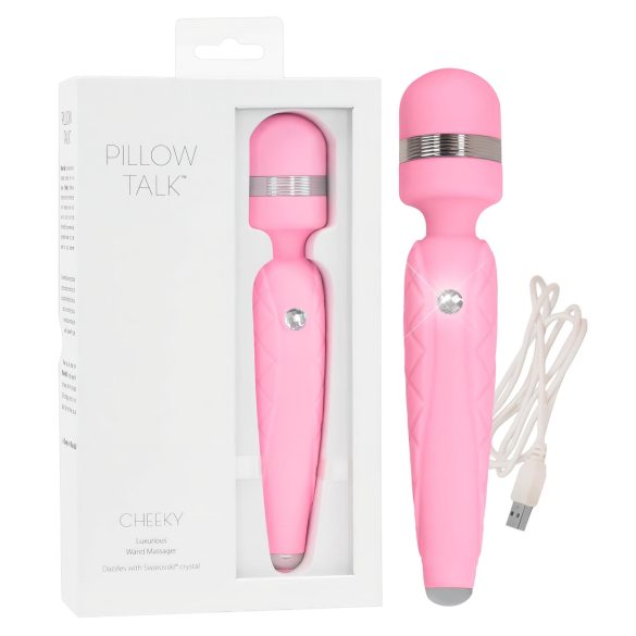 Pillow Talk Cheeky Wand - презареждащ се масажиращ вибратор (розов)