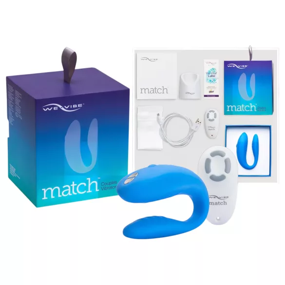 We-Vibe Match - вибратор за двойки - водоустойчив, презареждащ се - син