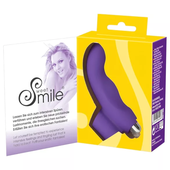 SMILE - вибратор за пръсти - вълнообразна форма - силикон, лилав