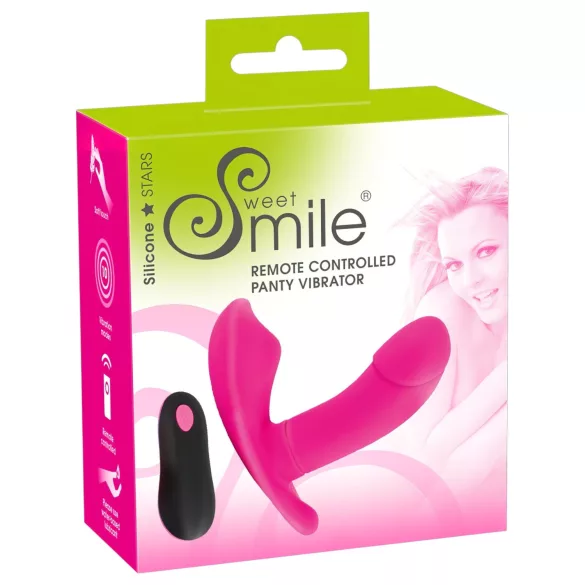 SMILE - вибриращо страпон бельо с дистанционно управление - акумулаторно, розово