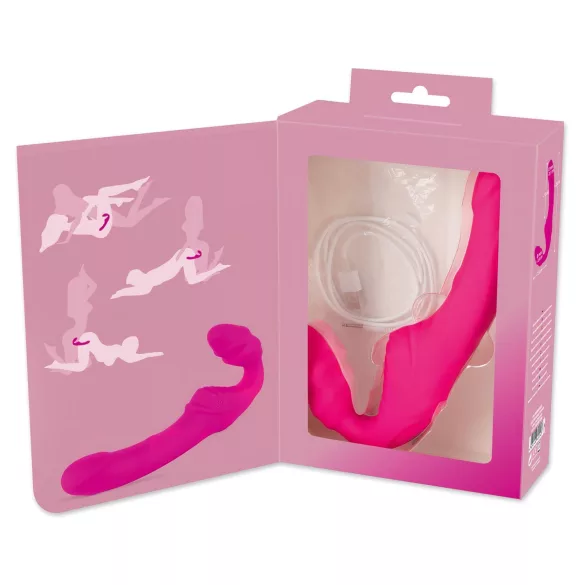 You2Toys - Double2Teaser - вибратор за поставяне без пристягаща каишка (розов)