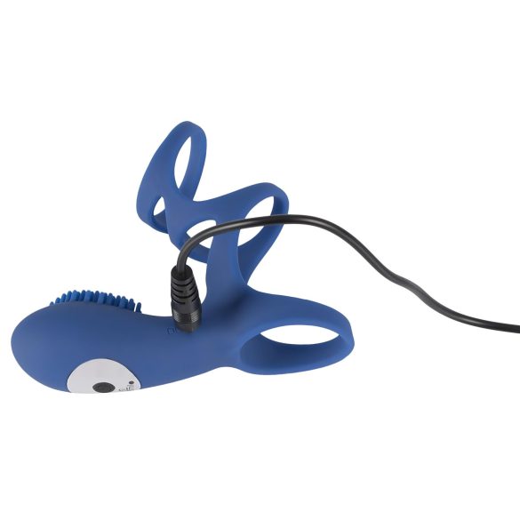 SMILE Couple - вибриращ пенис пръстен - акумулаторен - син