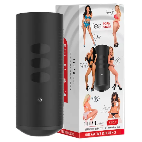 Kiiroo Titan Experience - акумулаторен интерактивен мастурбатор (черен)