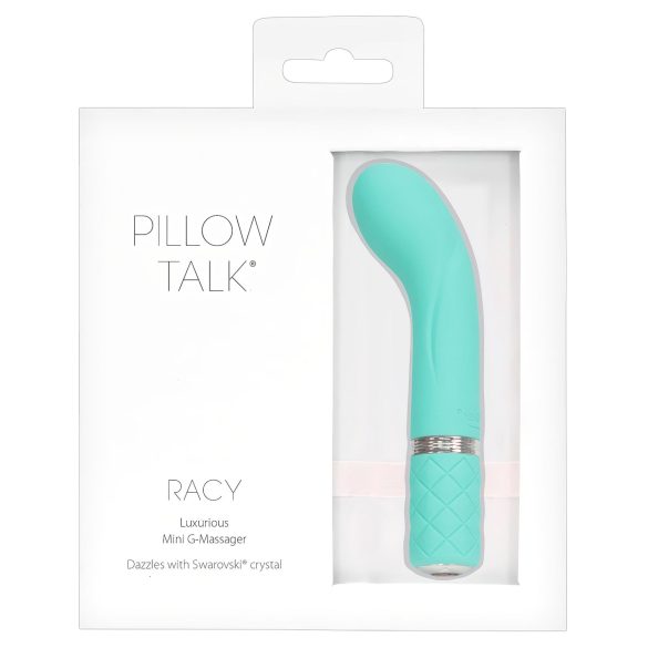 Pillow Talk Racy - акумулаторен тънък G-точков вибратор (тюркоаз)