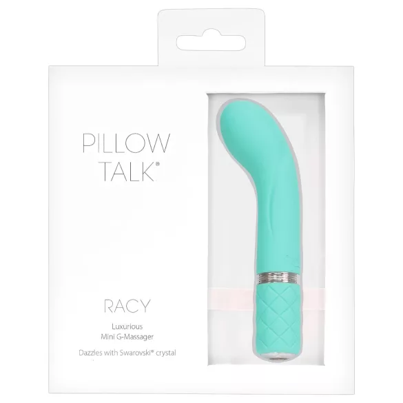 Pillow Talk Racy - вибратор за G-точка - презареждащ се, тесен, тюркоаз