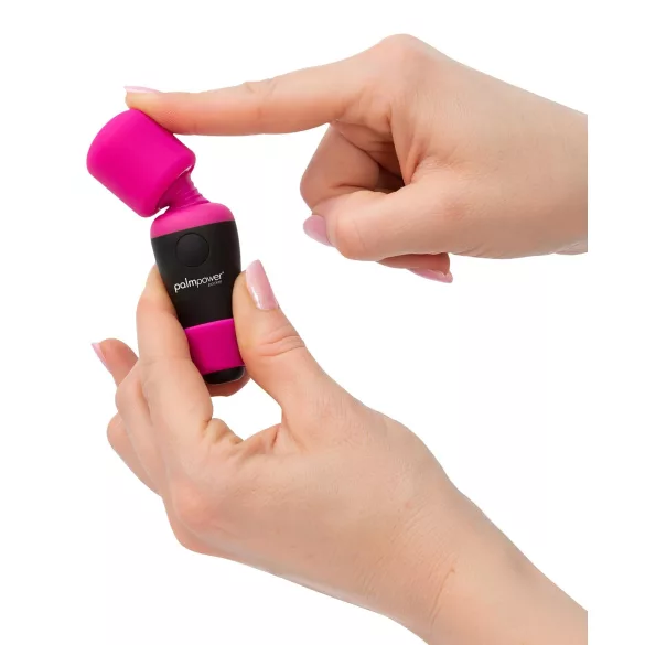 PalmPower Pocket Wand - мини вибратор масажор - розово/черно