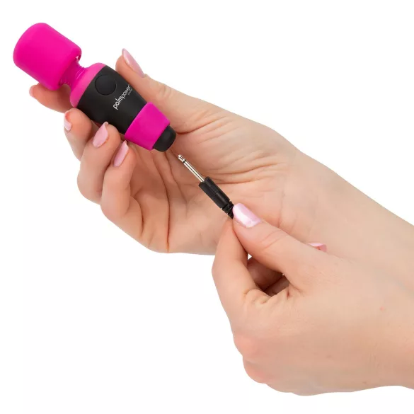 PalmPower Pocket Wand - мини вибратор масажор - розово/черно