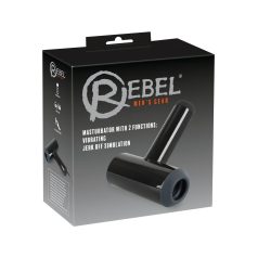   Rebel - автоматичен мастурбатор с вибрация и движение нагоре-надолу - черен