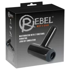   Rebel - автоматичен мастурбатор с вибрация и движение нагоре-надолу - черен