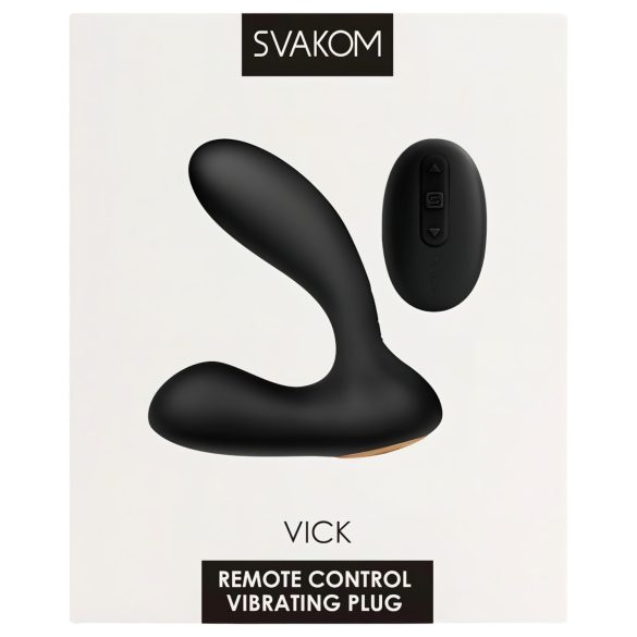 Svakom Vick - водоустойчив простатен и G-точков вибратор (черен)
