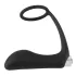 Black Velvets - анален вибратор с пенис пръстен - черен
