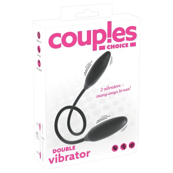 Couples Choice - акумулаторен двоен вибратор (черен)