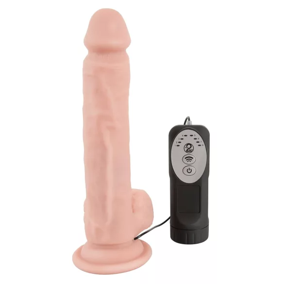 Medical Thrusting - вибратор с вендуза, тласкащо-въртящ се (телесен цвят)