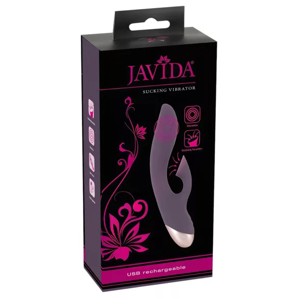 Javida - вибратор с клиторен смукач - водоустойчив - лилав