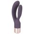 You2Toys Elegant Double - акумулаторен вибратор с клиторна стимулираща ръка (лилав)