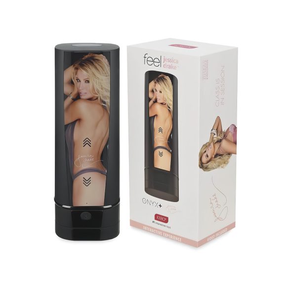 Kiiroo Onyx+ Джесика Дрейк - интерактивен мастурбатор (черен)