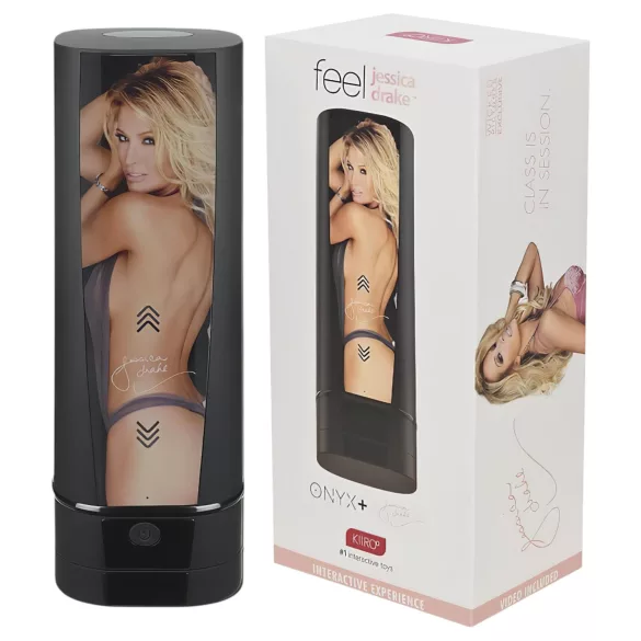 Kiiroo Onyx+ Jessica Drake - интерактивен мастурбатор - черен