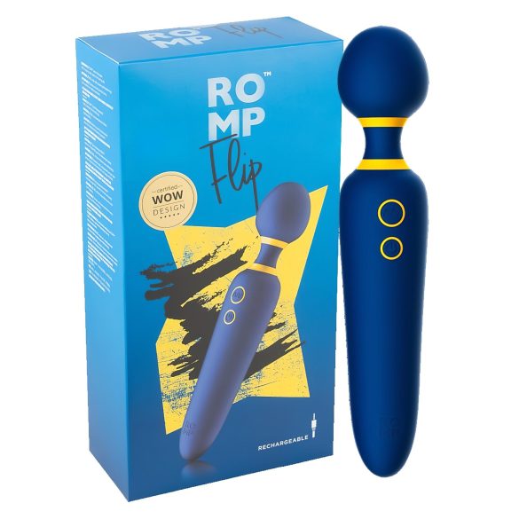 ROMP Flip Wand - акумулаторен водоустойчив масажор (син)