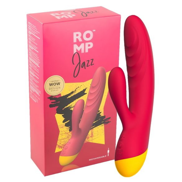 ROMP Jazz - водоустойчив G-точков вибратор с клитор стимулатор (розов)
