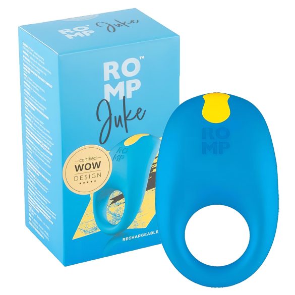 ROMP Juke - водоустойчив вибрационен пенис пръстен (синьо)