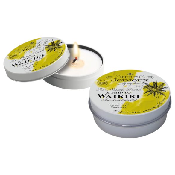 Petits Joujoux Waikiki масажна свещ - кокос-ананас (43 мл)