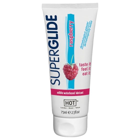 HOT Superglide - ядлив лубрикант с вкус на малина - 75 мл