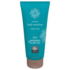   Shiatsu - масажно лубрикант 2в1 - аромат на амбра - 200 мл