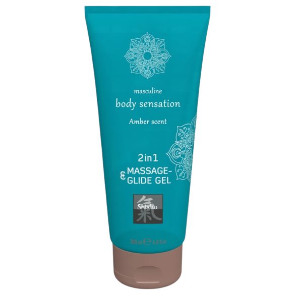Shiatsu - масажно лубрикант 2в1 - аромат на амбра - 200 мл