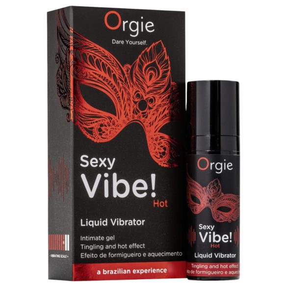 Orgie Sexy Vibe HOT - ягодов, загряващ течен вибратор (15ml)