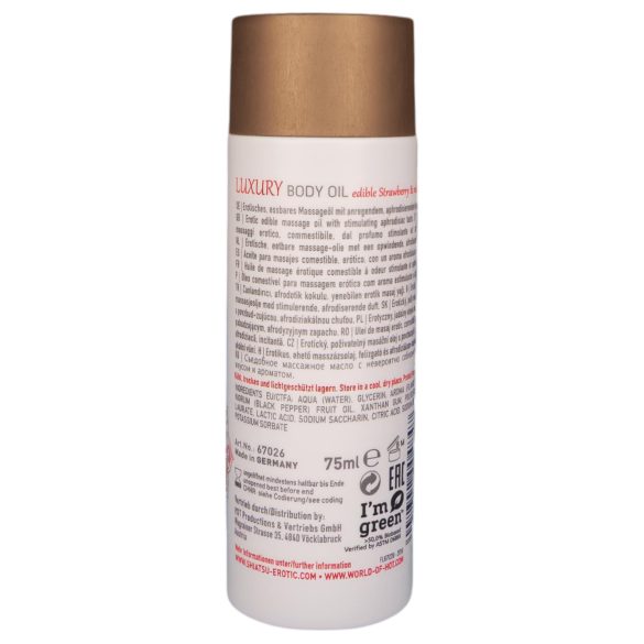 Shiatsu Luxury - ядливо масажно олио - ягода и червен пипер - 75 мл