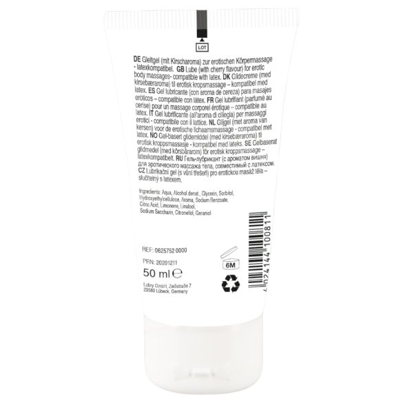 Lick it! - ядлив лубрикант и масажен гел 2в1 - череша - 50 мл