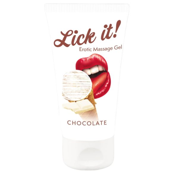Lick it! - 2в1 ядлив лубрикант - бял шоколад (50 мл)