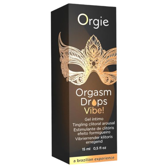 Orgie Orgasm Drops Vibe - гъделичкащ интимен гел за жени (15 мл)