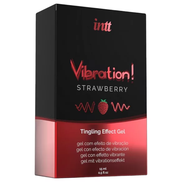 Intt Vibration! - течен вибратор - ягодов аромат - 15 мл