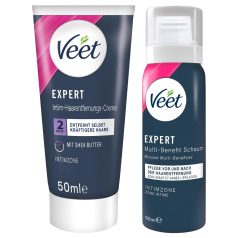   Veet - крем за интимна депилация и хидратираща пяна за жени (2*50 ml)