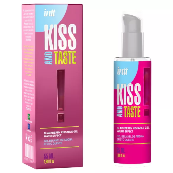 Intt Kiss and Taste - загряващ лубрикант гел - къпина - 55 мл