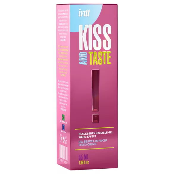 Intt Kiss and Taste - загряващ лубрикант гел - къпина - 55 мл