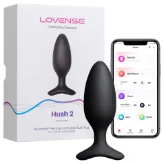  Lovense Hush 2 S - Анален вибратор с управление чрез приложение (38 мм, черен)