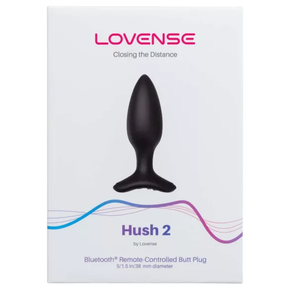 Lovense Hush 2 S - Анален вибратор с управление чрез приложение (38 мм, черен)