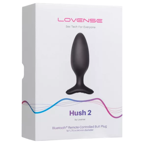Lovense Hush 2 M - Анален вибратор с управление чрез приложение (45 мм, черен)