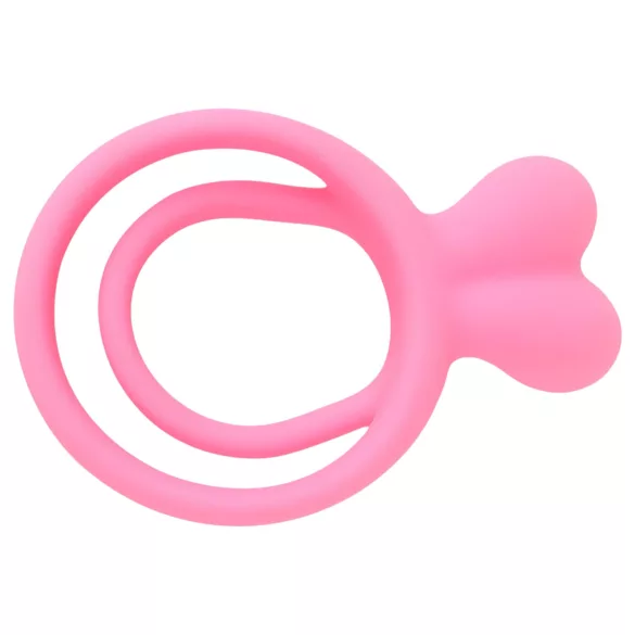 Pulselock Cocktura - заешки двоен пръстен за пенис (розов)