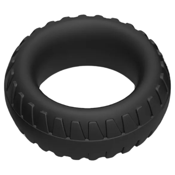 Pulselock Forge - силиконов пенис-ринг с шарка на гума (черен) - 30 мм