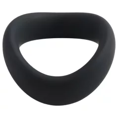   Pulselock Cocktura - усукан силиконов пенис пръстен (черен) - 45 мм