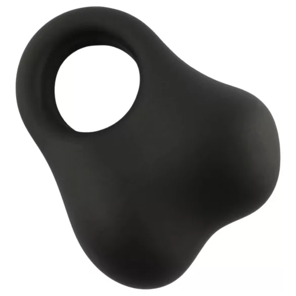 Pulselock Taur - силиконов пръстен за тестиси с утежнени топчета (черен)